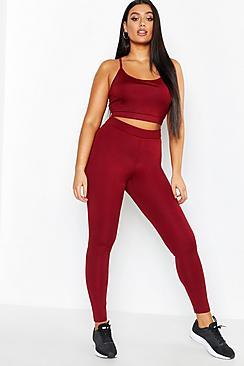 Boohoo Plus Fit High Waisted Running Leggings