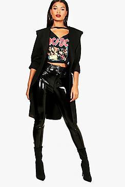Boohoo Edna Hooded Belted Coat