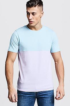 Boohoo Regular Jersey Colour Block Tee