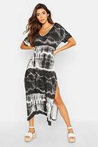 Boohoo Tie Dye Oversized Midaxi T-shirt Dress