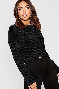 Boohoo Chenille Crop Jumper