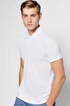 Boohoo Pique Polo Shirt White
