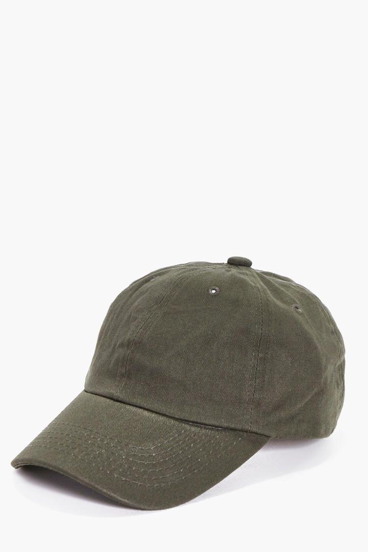 Boohoo Plain Snap Back Khaki