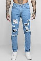 Boohoo Slim Fit Rigid Jeans With Extreme Rips
