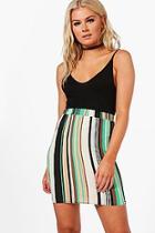 Boohoo Jasmine Stripe Mini Skirt