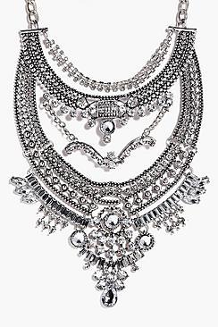 Boohoo Maisie Boutique Statement Diamante Necklace