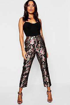 Boohoo Brocade Cigarette Trousers