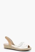 Boohoo Skye Sling Back Ruched Demi Wedge Sandals
