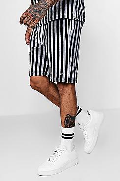 Boohoo Man Signature Velour Mid Length Short Co-ord