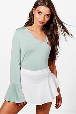 Boohoo Scarlett Slinky One Sleeve Top