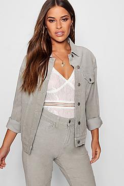 Boohoo Petite Cord Boyfriend Jacket