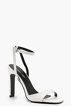 Boohoo Daisy Slim Block Barely There Heels
