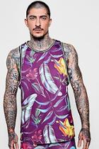 Boohoo All Over Feather Print Basketball Vest Co-ord