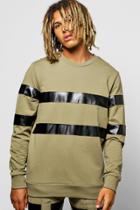 Boohoo Multi Panel Sweatshirt Khaki