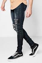 Boohoo Charcoal Wash Spray On Skinny Fit Jeans