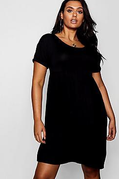 Boohoo Plus Jersey Smock Dress
