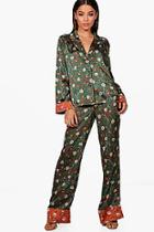 Boohoo Sarah Printed Pj Blazer
