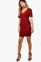 Boohoo Lucie Lace Up Side Detail Shift Dress