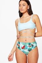 Boohoo Croatia Tropical Wrap Around Bikini