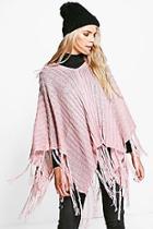 Boohoo Eliza Knitted Tassel Poncho