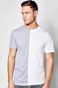 Boohoo Half & Half Oversized Tee