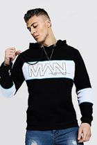 Boohoo Contrast Panel Man Hoodie With Piping