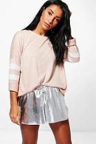 Boohoo Maria Knitted Sporty Jumper