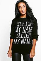 Boohoo Sleigh My Name Christmas Jumper