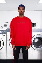 Boohoo Man Care Label Oversized Sleeve Print Sweater