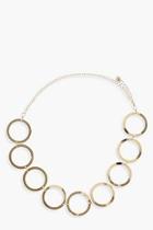 Boohoo Lily Large Metal Ring Belt