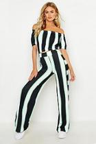 Boohoo Striped Wide Legged Trouser