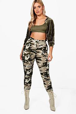 Boohoo Plus Victoria Camo Stripe Legging