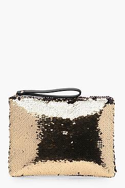 Boohoo Emily Sequin Clutch Bag