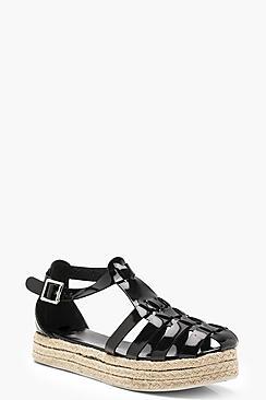 Boohoo Sarah Fisherman Espadrille Flats