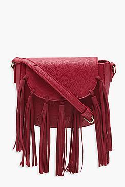 Boohoo Ivy Boho Tassel Cross Body Bag