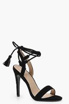 Boohoo Lacey Wrap Strap Detail Barely There Sandals