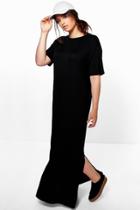 Boohoo Plus Elisa T-shirt Maxi Dress Black