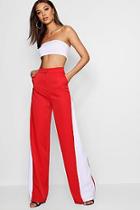 Boohoo Tall Colour Block Woven Leg Trousers