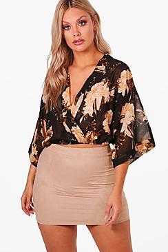 Boohoo Plus Rosie Floral Smock Top