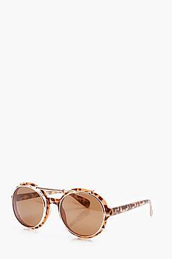 Boohoo Tortoise Double Lens Sunglasses