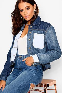Boohoo Contrast Denim Jacket