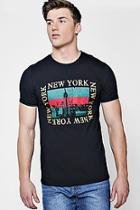 Boohoo New York Print Crew Neck T-shirt
