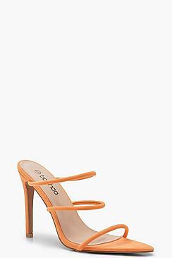 Boohoo Neon Triple Band Mules