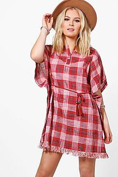 Boohoo Charlotte Check Tunic