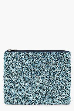 Boohoo Lily Mermaid Sequin Clutch