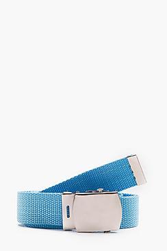 Boohoo Webbing Belt With Covered Buckle