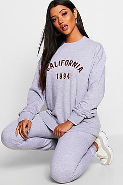 Boohoo California Slogan Sweat