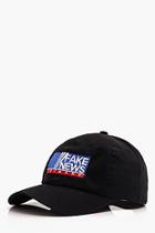 Boohoo Fake News Embroidered Cap