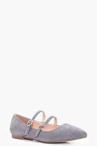Boohoo Amber Pointed Double Band Flat Ballet