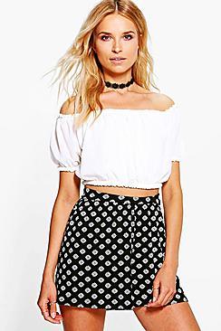 Boohoo Dina Printed Flippy Shorts